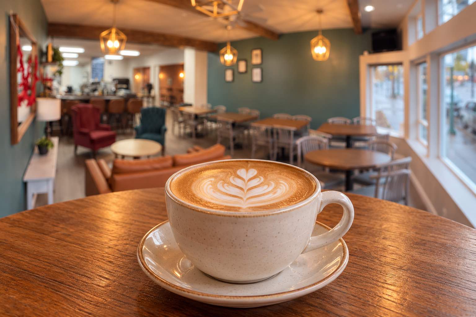 Hot coffee and latte drinks
